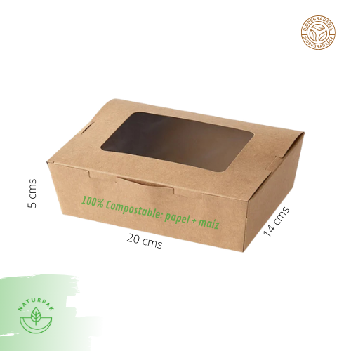 Box Lunch con Ventana 40 Oz