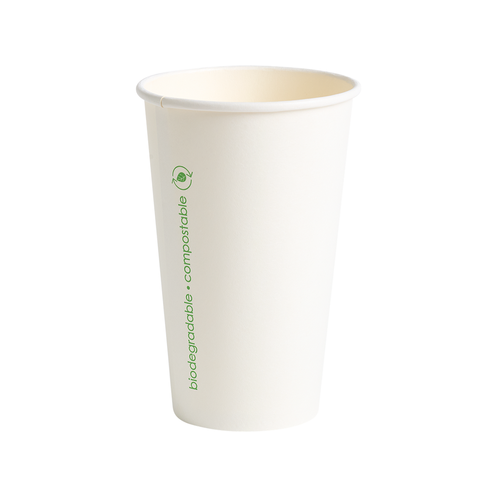 Vaso Blanco para Café PLA 16 Oz (473 ml)