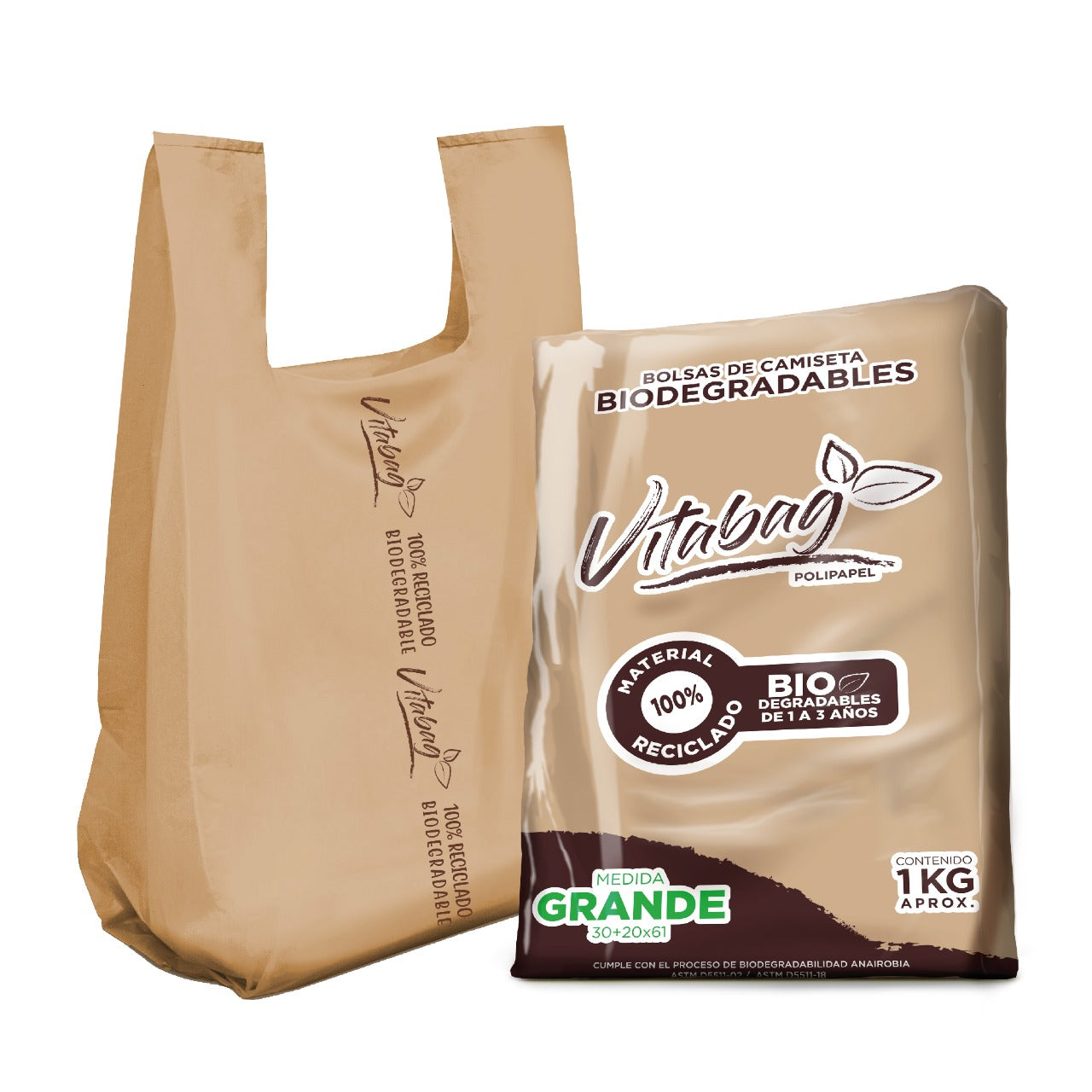 Bolsa Camiseta Polipapel Biodegradable